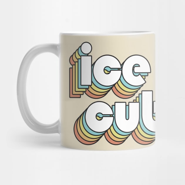 Ice Cube - Retro Rainbow Typography Faded Style by Paxnotods